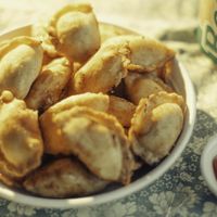  Dumplings with mushrooms at Privet Russian Food in Vientiane