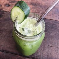 Green detox juice  at Cafe Organic in Canggu