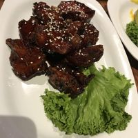 Marmite chicken I think, tastes really great!  at Time's Vege 时'素 in West Singapore