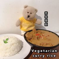 Vegetarian curry rice  at Time's Vege 时'素 in West Singapore