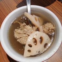 Lotus root soup at Time's Vege 时'素 in West Singapore