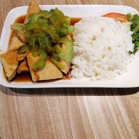 Bittergourd and toufu rice at Time's Vege 时'素 in West Singapore