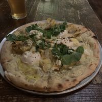 White sauce pizza at Harmonium in Edinburgh