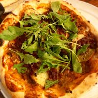 Haggis pizza mmm at Harmonium in Edinburgh