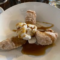 Banana fritter  at Harmonium in Edinburgh