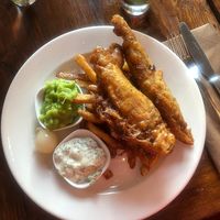 Vegan no fish and chips  at Harmonium in Edinburgh