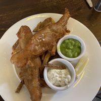 fish and chips  at Harmonium in Edinburgh