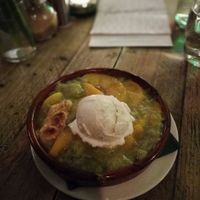 Fruit cobbler with a single cobble! at Harmonium in Edinburgh