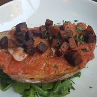 like a bruschetta with "chorizo" at Harmonium in Edinburgh