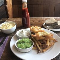Tofu Fish and Chips  at Harmonium in Edinburgh