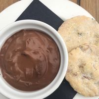 Mousse with shortbread  at Harmonium in Edinburgh