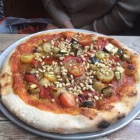 Pizza "verdura mediterranea" at Harmonium in Edinburgh