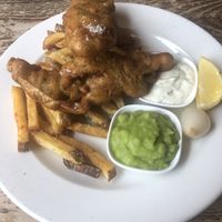 Tofish and chips  at Harmonium in Edinburgh