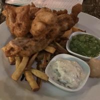 Fysh and chips at Harmonium in Edinburgh