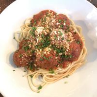 Chicken parmigiana wasn’t available so I was offered meatball and spaghetti marinara instead. Delicious! at Harmonium in Edinburgh