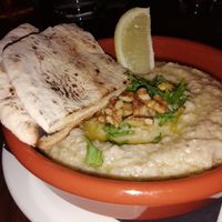 Bread and dip with potato at Harmonium in Edinburgh