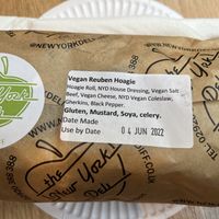 Clearly labelled Rueben hoagie  at New York Deli in Cardiff