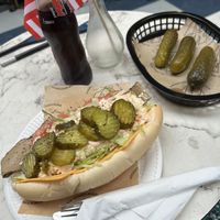 Hoagie and pickles  at New York Deli in Cardiff