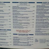 Menu with 5 Vegan options  at New York Deli in Cardiff