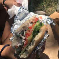 Vegan bagel  at New York Deli in Cardiff