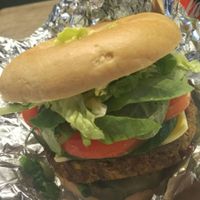 soya burger at New York Deli in Cardiff