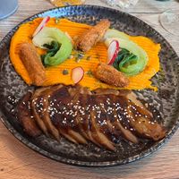 Vegan duck   at Happy Bean in Prague