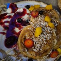 Pancakes dessert at Happy Bean in Prague