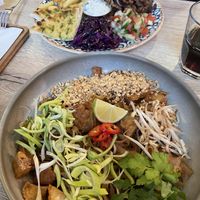 V-Gyros plate and v-pad Thai - delish!   at Happy Bean in Prague