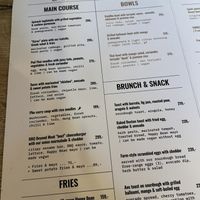 Menu   at Happy Bean in Prague