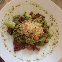 Spinach tagliatelle at Happy Bean in Prague