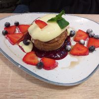 Pancakes for breakfast at Happy Bean in Prague