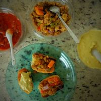 Antipasti at Aurora Restaurante Antiespecista in Porto Alegre