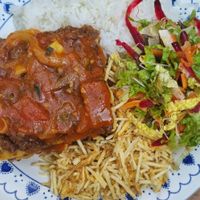 Lasanha de bolonhesa de soja at Aurora Restaurante Antiespecista in Porto Alegre