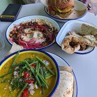 Hummus, lentil dahl at Brown & Green - Mayow Park in South East London