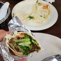 falafel and babaganoush at Aladdin Cafe in Crowley