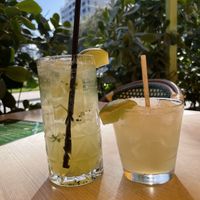 Kiwi mojito (amazing!) and Margarita  at Avocado Grill in West Palm Beach