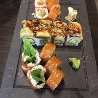 Three vegan rolls at Blue Sushi Sake Grill in Naperville