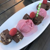 vegan sorbet + chocolates  at Blue Sushi Sake Grill in Naperville