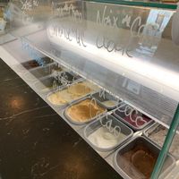 Five vegan flavors w/coconut base at Cremerie Dalla Rose in Montreal