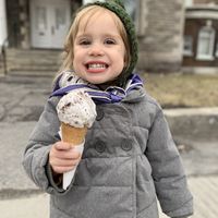 Vegan coconut with cookies  at Cremerie Dalla Rose in Montreal