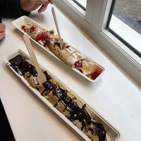   at The Happy Pig Pancake Shop in Amsterdam