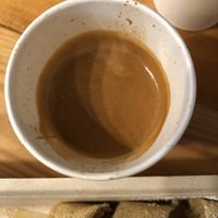 Double espresso    at The Happy Pig Pancake Shop in Amsterdam