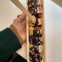 Gives you an idea of the size in comparison to my hand. at The Happy Pig Pancake Shop in Amsterdam