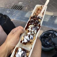   at The Happy Pig Pancake Shop in Amsterdam