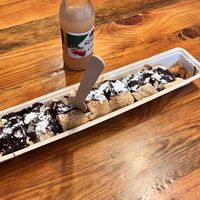 Vegan apple pancake!  at The Happy Pig Pancake Shop in Amsterdam