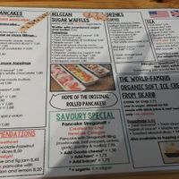 Karte at The Happy Pig Pancake Shop in Amsterdam