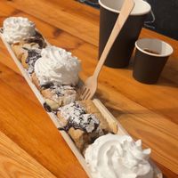   at The Happy Pig Pancake Shop in Amsterdam