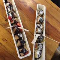 Yummi vegan pancakes  at The Happy Pig Pancake Shop in Amsterdam