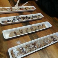 Maple, lemon sugar, savory, chocolate pancakes at The Happy Pig Pancake Shop in Amsterdam