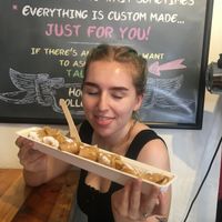 Vegan pancake!!! at The Happy Pig Pancake Shop in Amsterdam